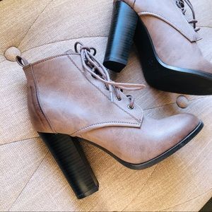NBW Brown Lace up Booties